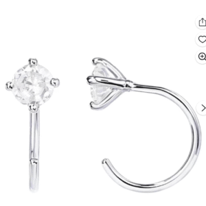 Wioihee Clearance Under $2.00 Half Hoop Earrings 925 Sterling Silver Tiny Huggie Hoop Small Comfy Half Hoop C Hoop Earrings for Women